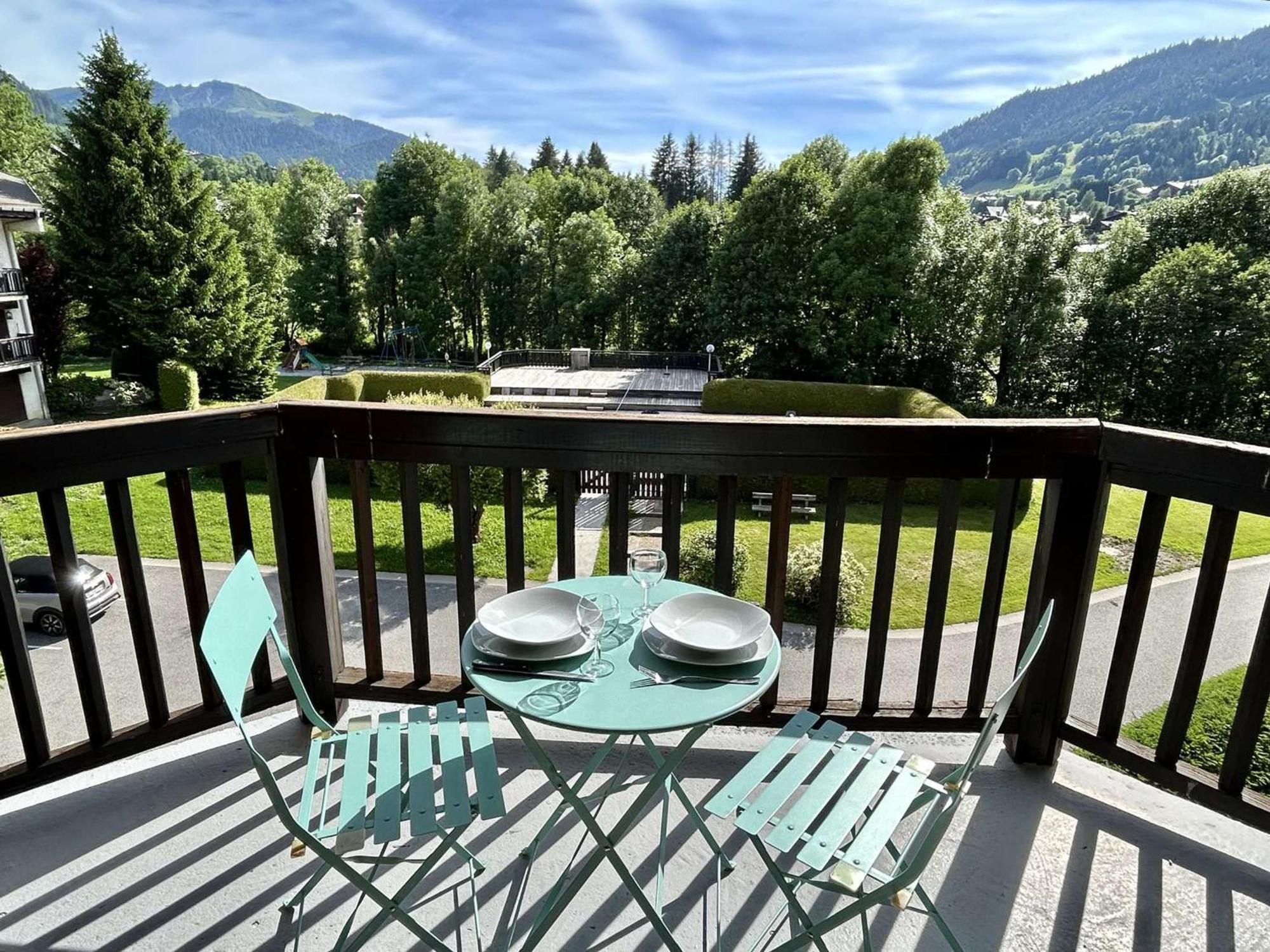 Studio Avec Piscine Chauffee, Tennis & Balcon - 4 Couchages A Megeve - Fr-1-597-14 Zewnętrze zdjęcie